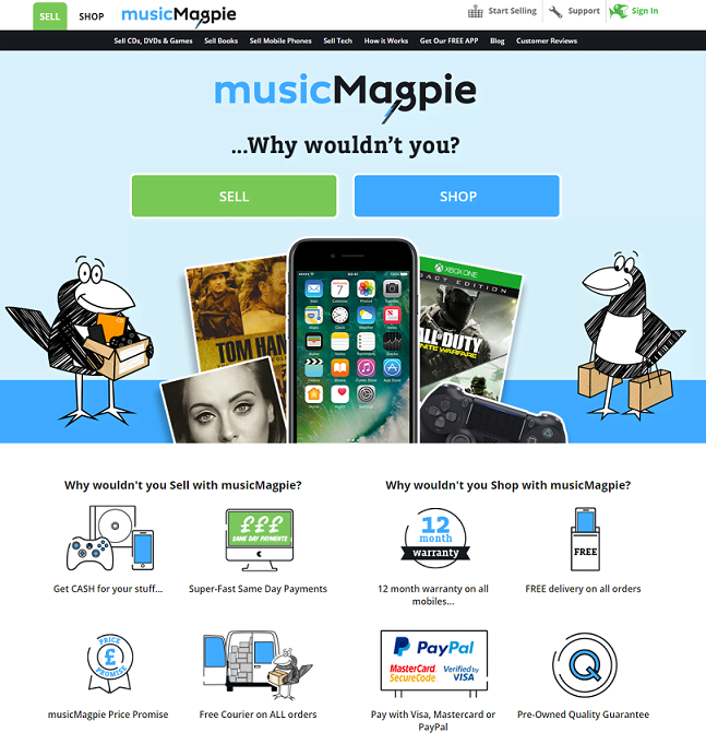 musicMagpie Cashback Discounts, Offers & Deals